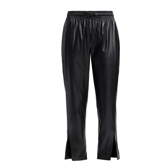 Theory Paperbag Leather Pants Vegan Sz 2 Black - Picture 3 of 8
